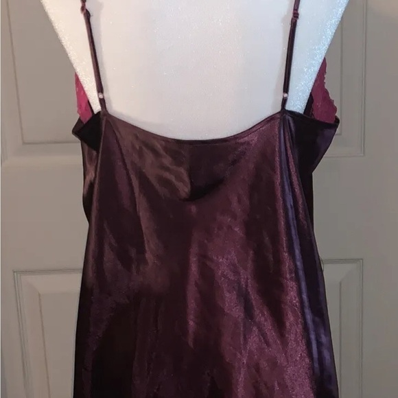 Vtg Valerie Stevens Purple/Pink Slip Dress Size Large Lace Trim 100% Polyester - Picture 3 of 4